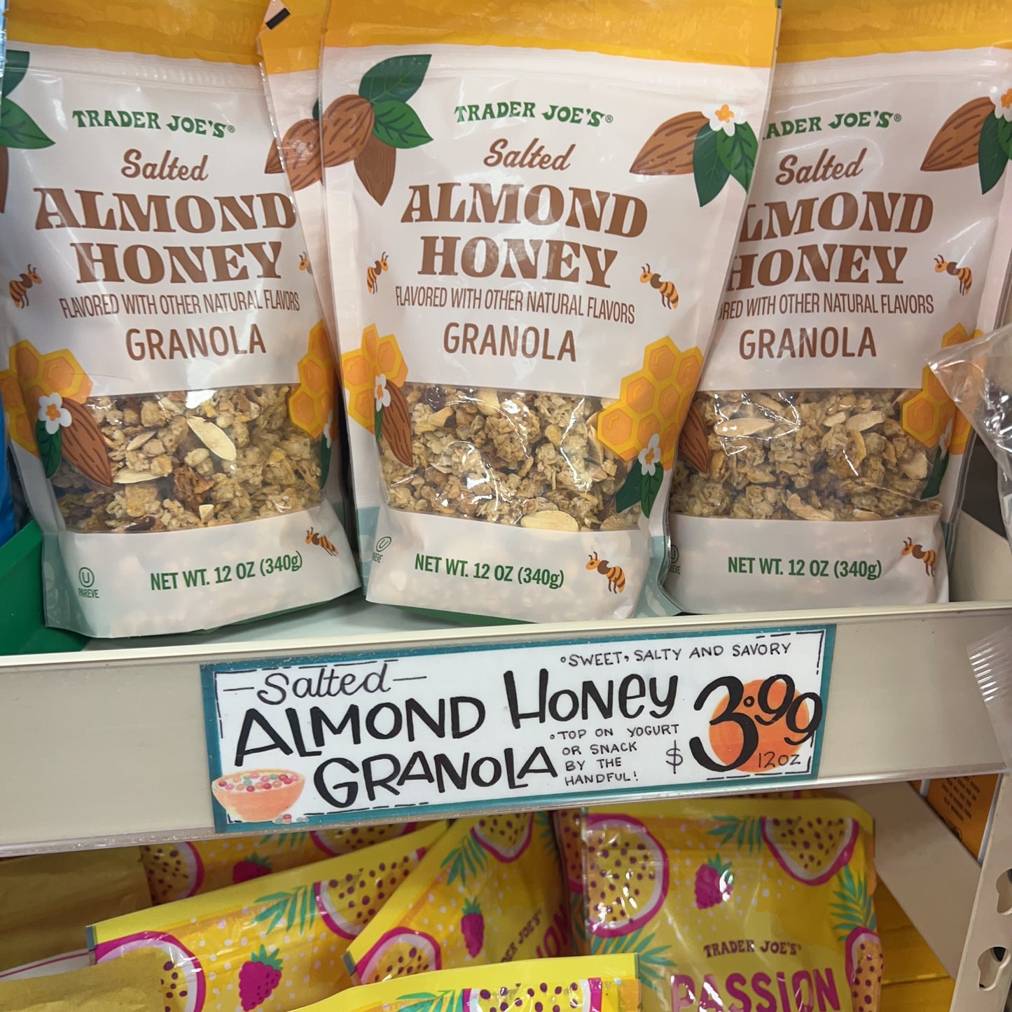 Trader Joe's Salted Almond Honey Granola, 12 oz (340g)