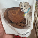 Trader Joe's Salmon & Sweet Potato Dog Treats — close-up packaging detail