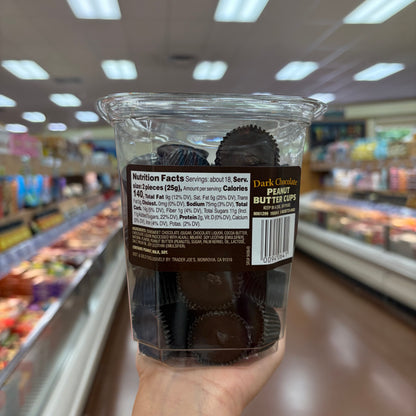 Trader Joe's Dark Chocolate Peanut Butter Cups, 16 oz (1 lb / 454g)