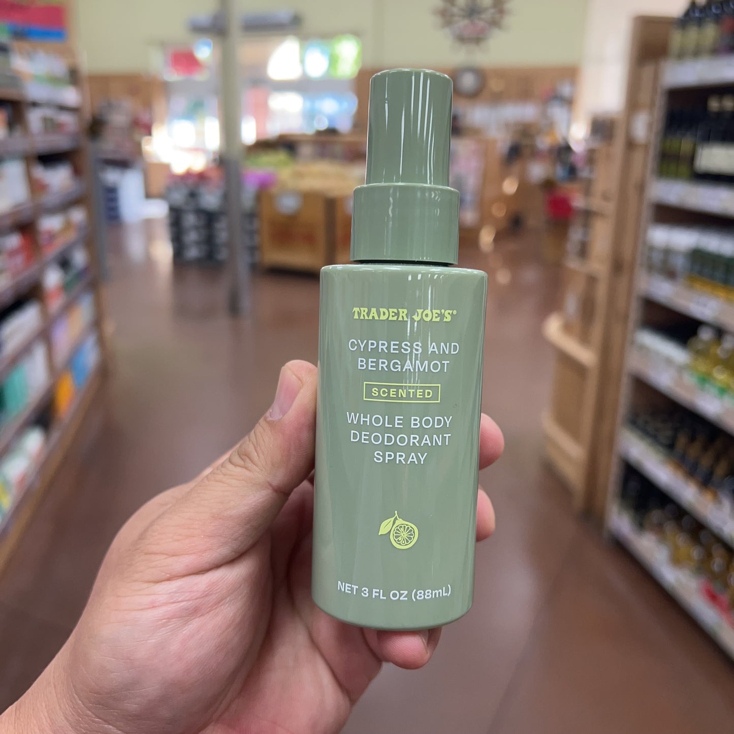 Trader Joe's Cypress and Bergamot Scented Whole Body Deodorant Spray