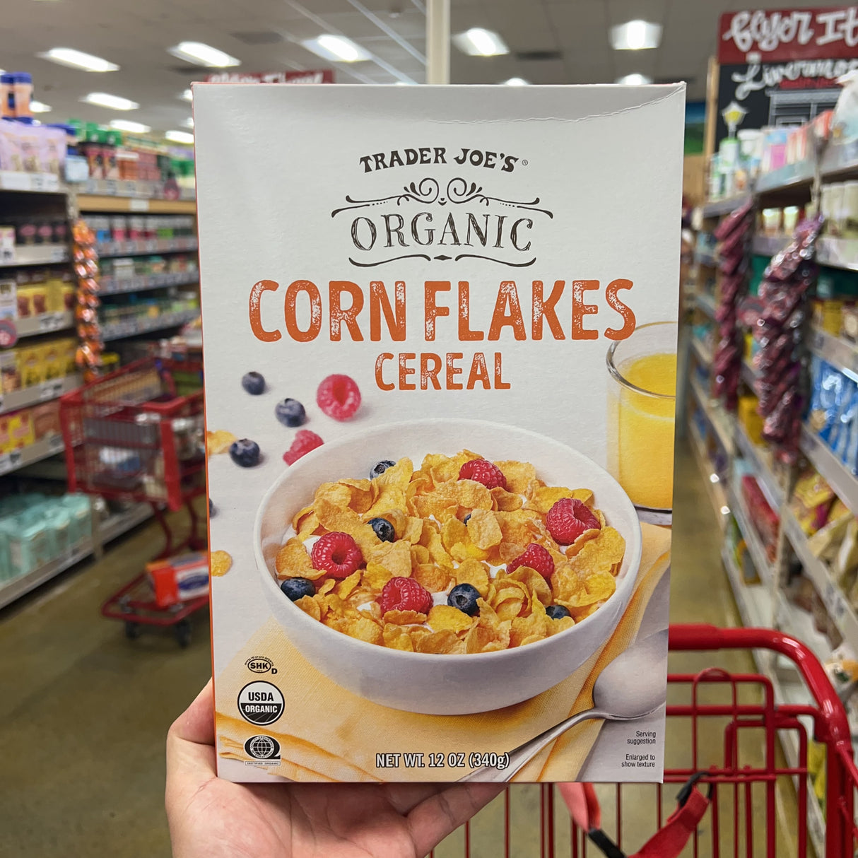 Trader Joe's Organic Corn Flakes Cereal 12 oz