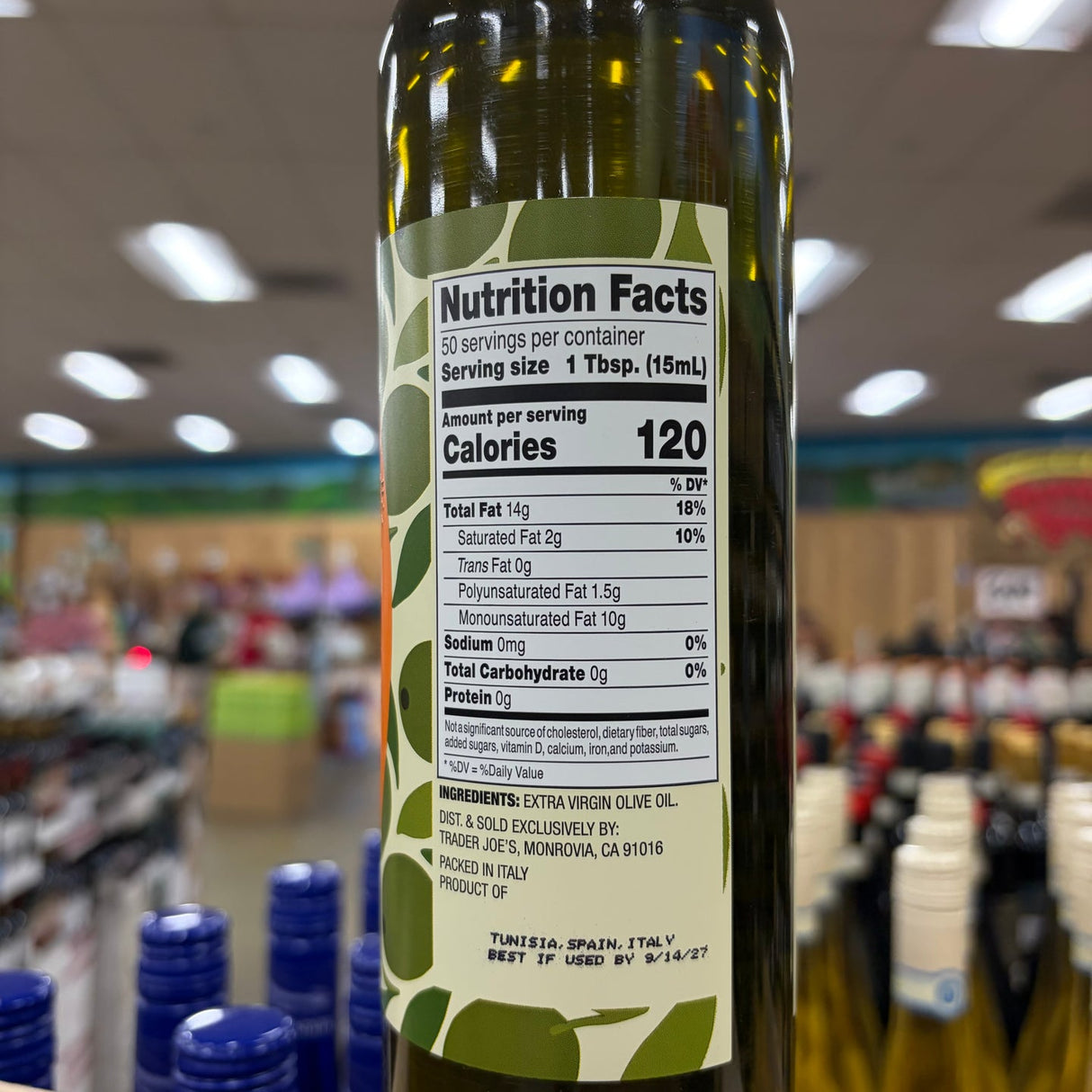Trader Joe's Main Squeeze Extra Virgin Olive Oil, 25.4 fl oz (750mL)
