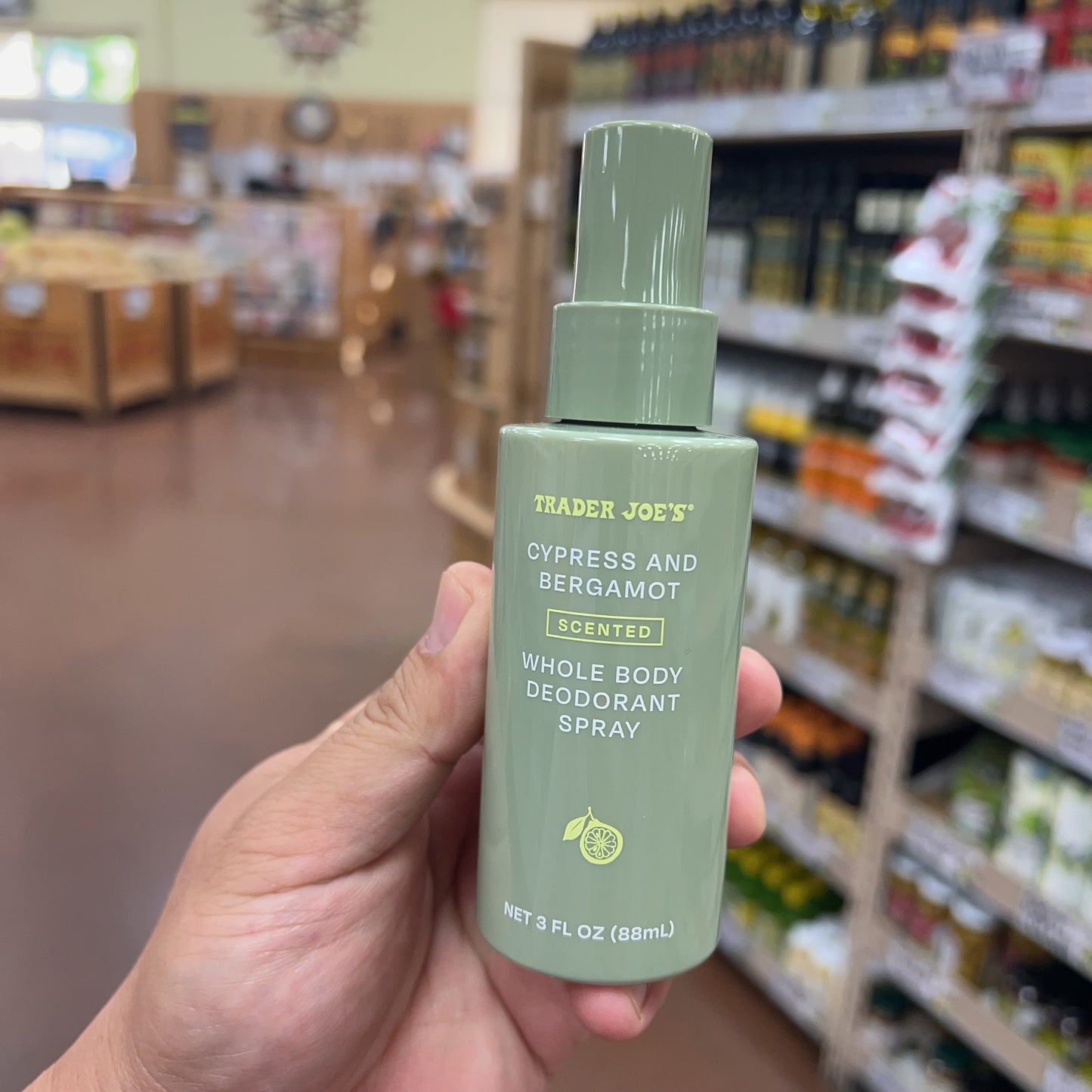 Trader Joe's Cypress and Bergamot Scented Whole Body Deodorant Spray