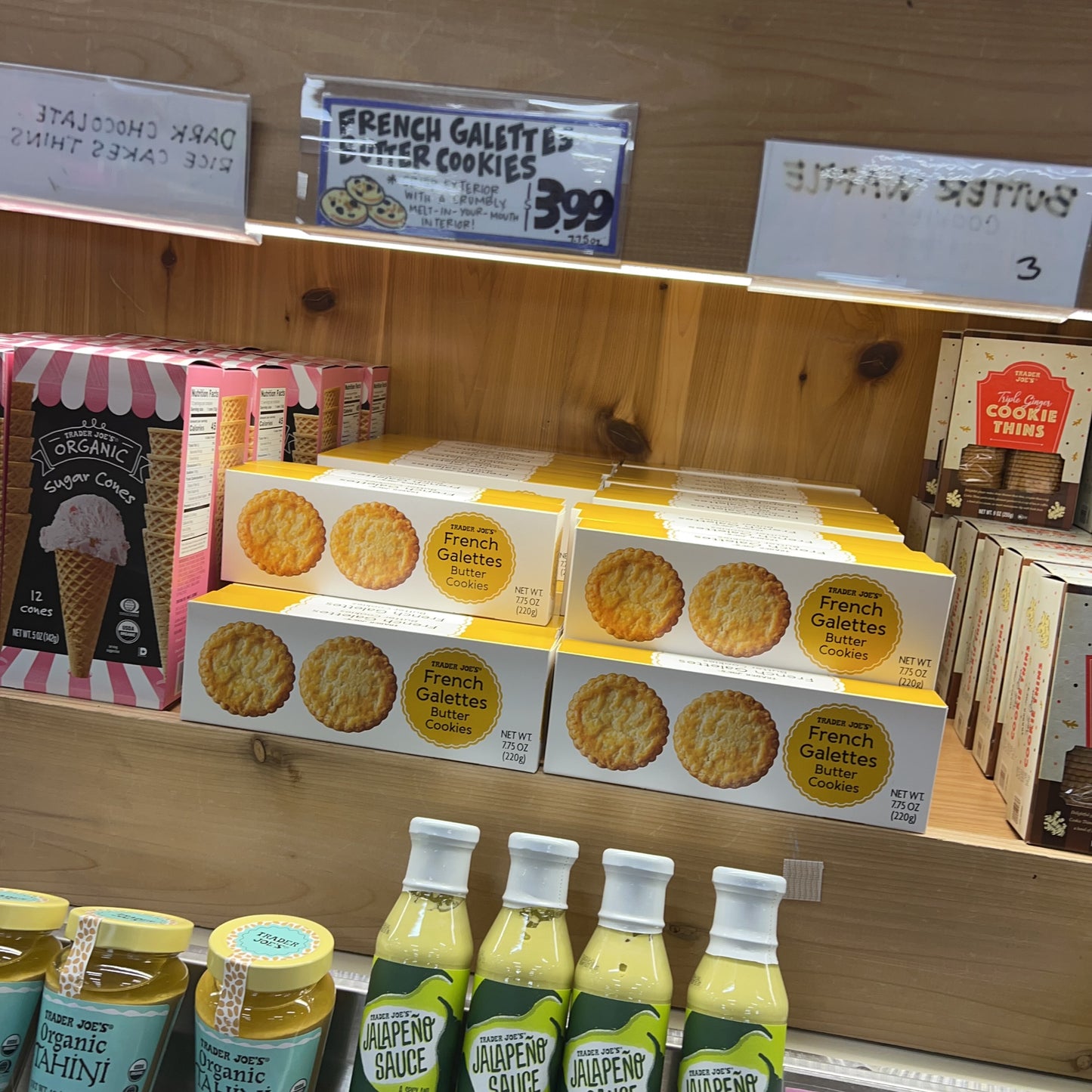 Trader Joe's French Galettes Butter Cookies nutrition facts and ingredients label — Product of France