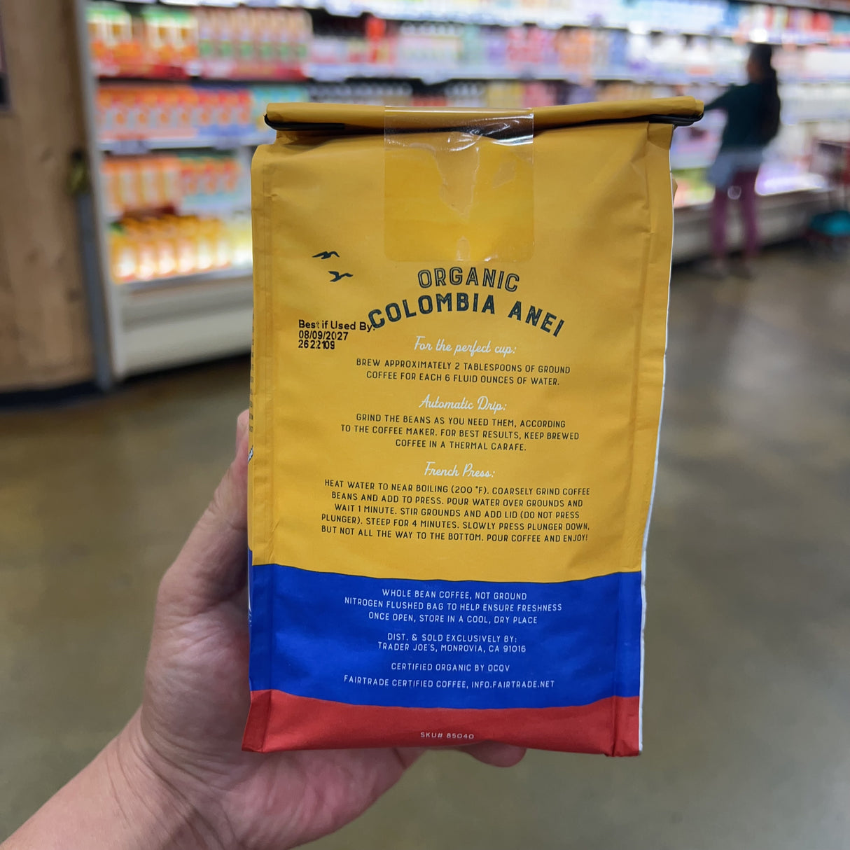 Trader Joe's Organic Colombia ANEI Fair Trade Coffee, 13 oz