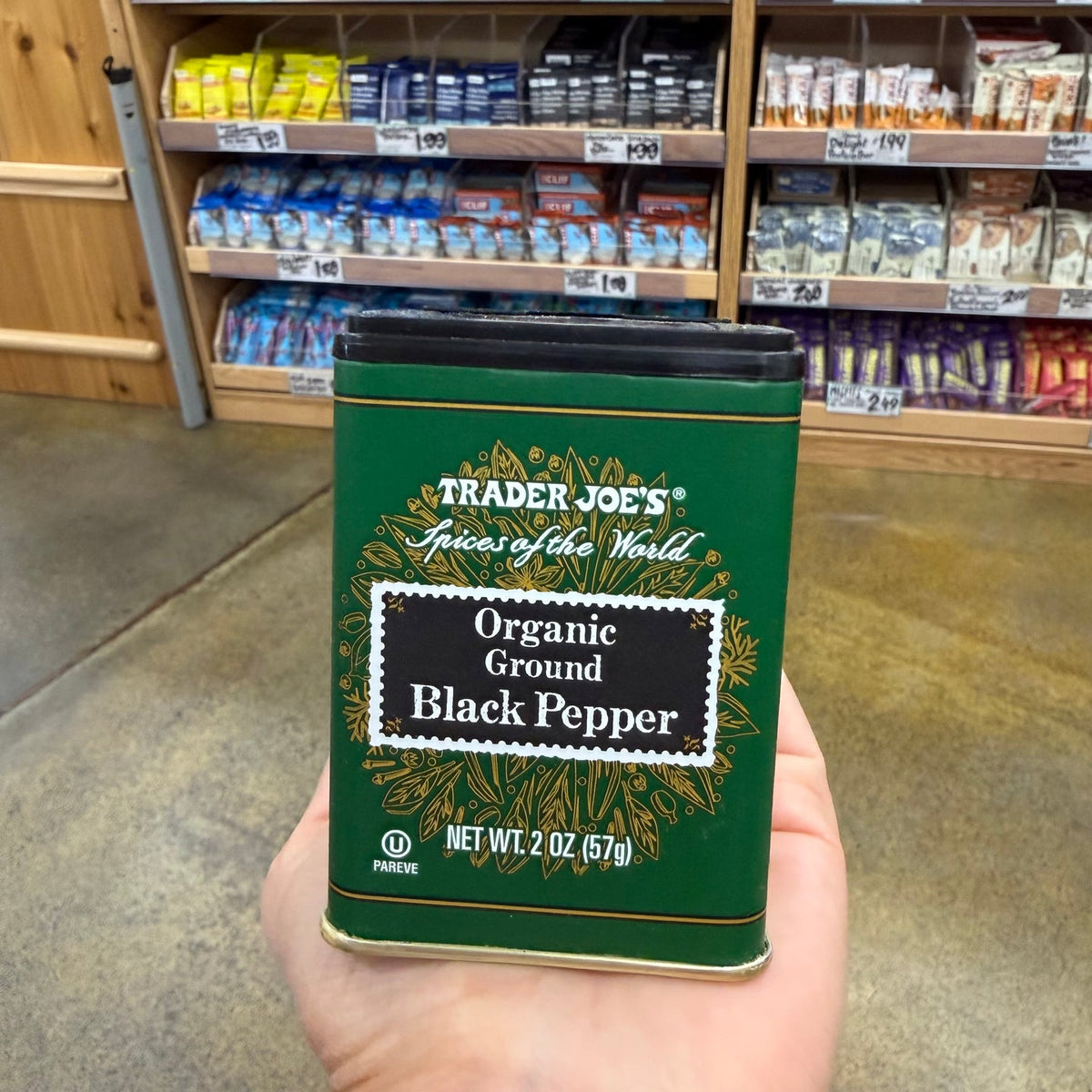 Trader Joe's USDA Organic Ground Black Pepper 2 oz (57g) | Kosher | Pure Black Pepper