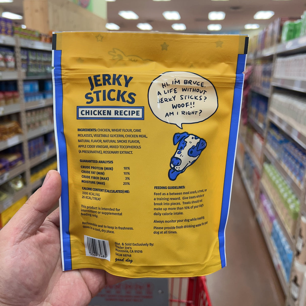 Trader Joe's Chicken Jerky Sticks Dog Treats — alternate package view