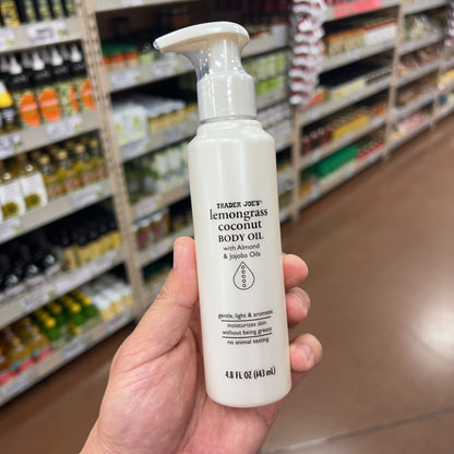 Trader Joe's Lemongrass Coconut Body Oil Jojoba & Almond 4.8 fl oz