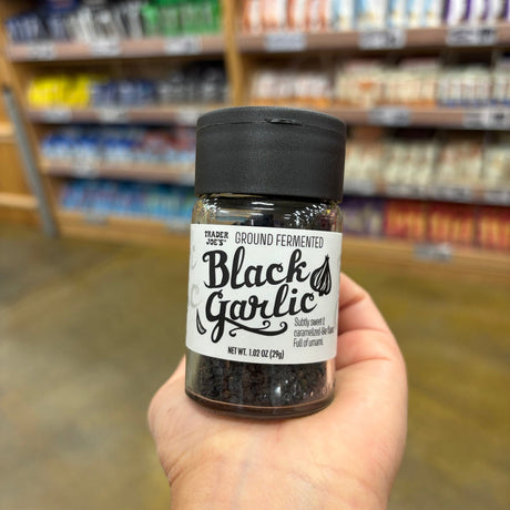 Trader Joe's Ground Fermented Black Garlic Seasoning 1.02 oz (29g) | Kosher | Product of South Africa