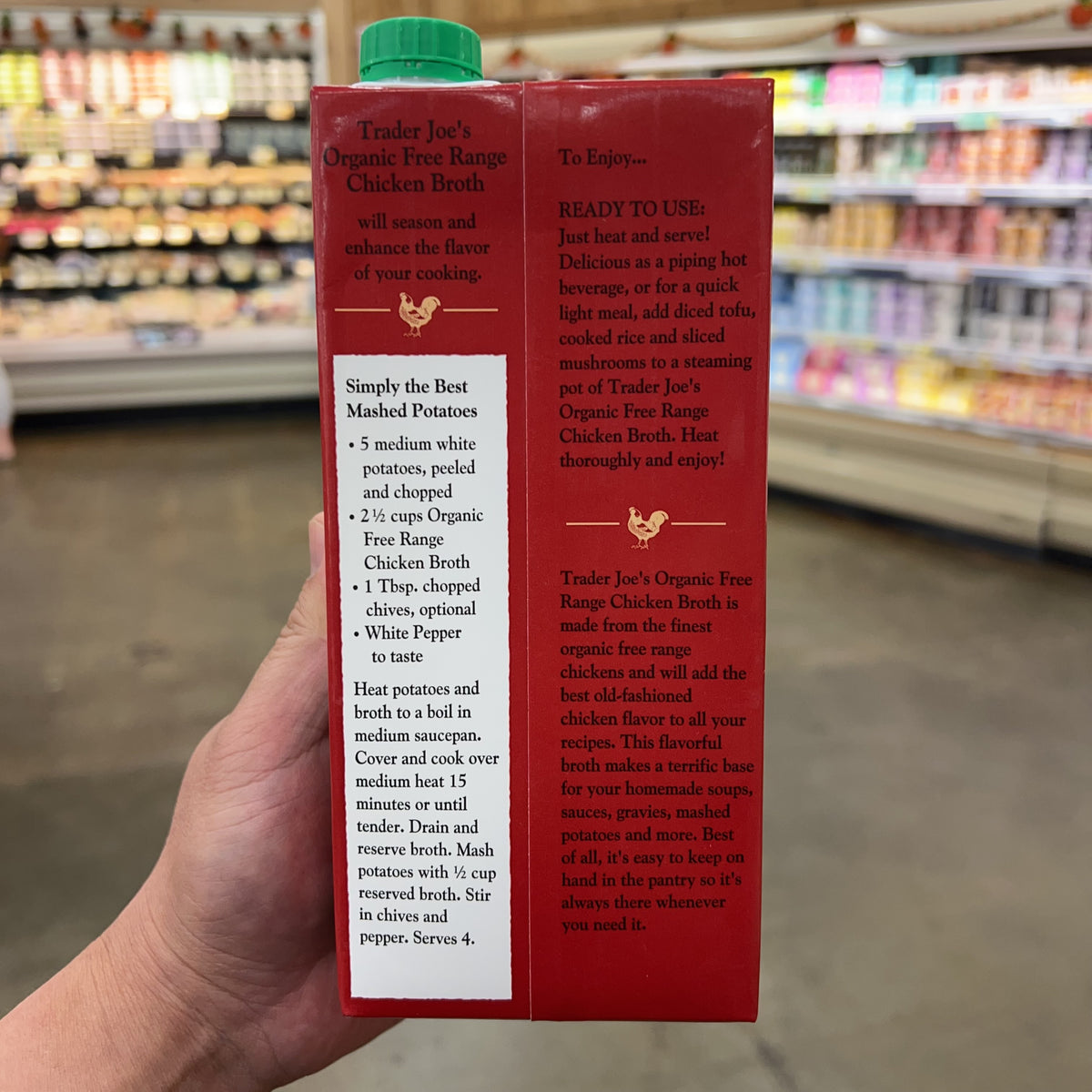 Trader Joe's Organic Free Range Chicken Broth 32 fl oz — product image 7