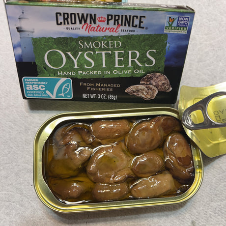 Crown Prince Natural Smoked Oysters in Olive Oil 3 oz product image 3