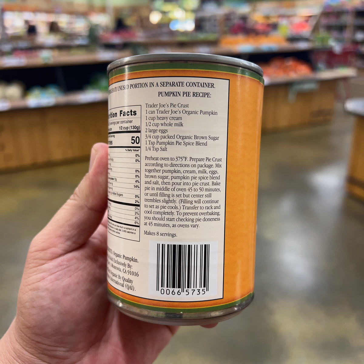 Trader Joe's Organic Pumpkin, 15 oz product image 2
