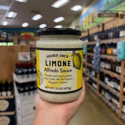 Trader Joe's Limone Alfredo Sauce Creamy Lemon Pasta Sauce with Parmigiano Reggiano 15 oz