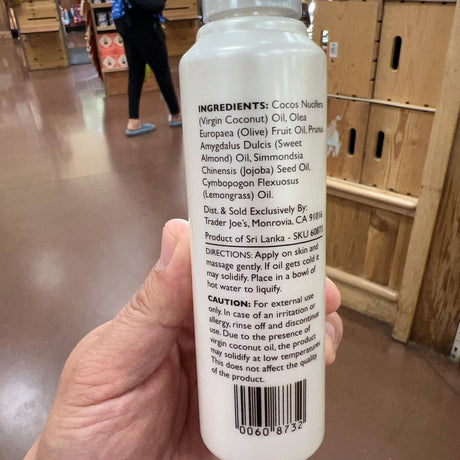 Trader Joe's Lemongrass Coconut Body Oil Jojoba & Almond 4.8 fl oz