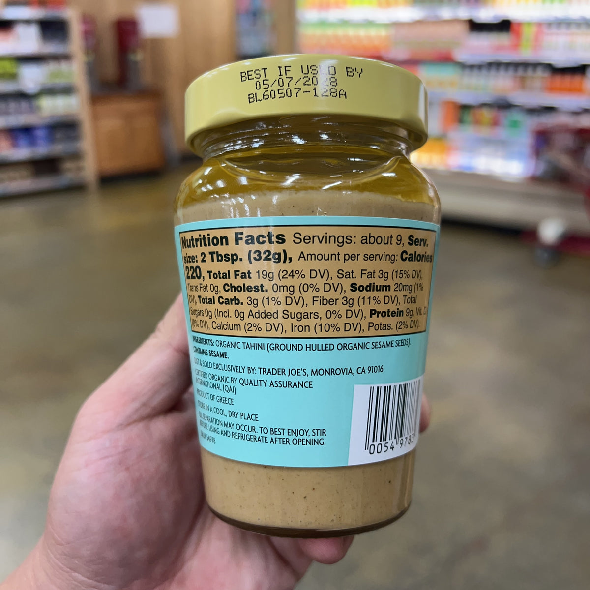 Trader Joe’s Organic Tahini 10.6 oz - product image 5