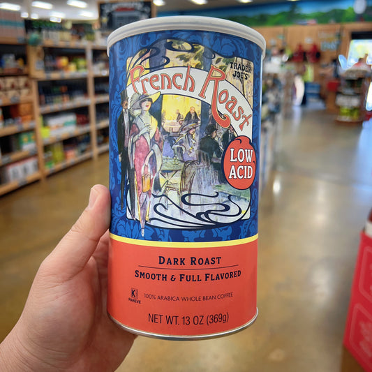 Trader Joe's French Roast Low Acid Whole Bean Coffee Dark Roast 13oz