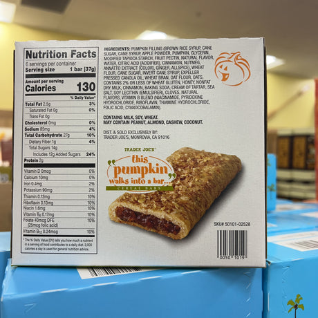 Trader Joe’s “This Pumpkin Walks Into a Bar…” Cereal Bars 6 Pack 7.8 oz product image 2