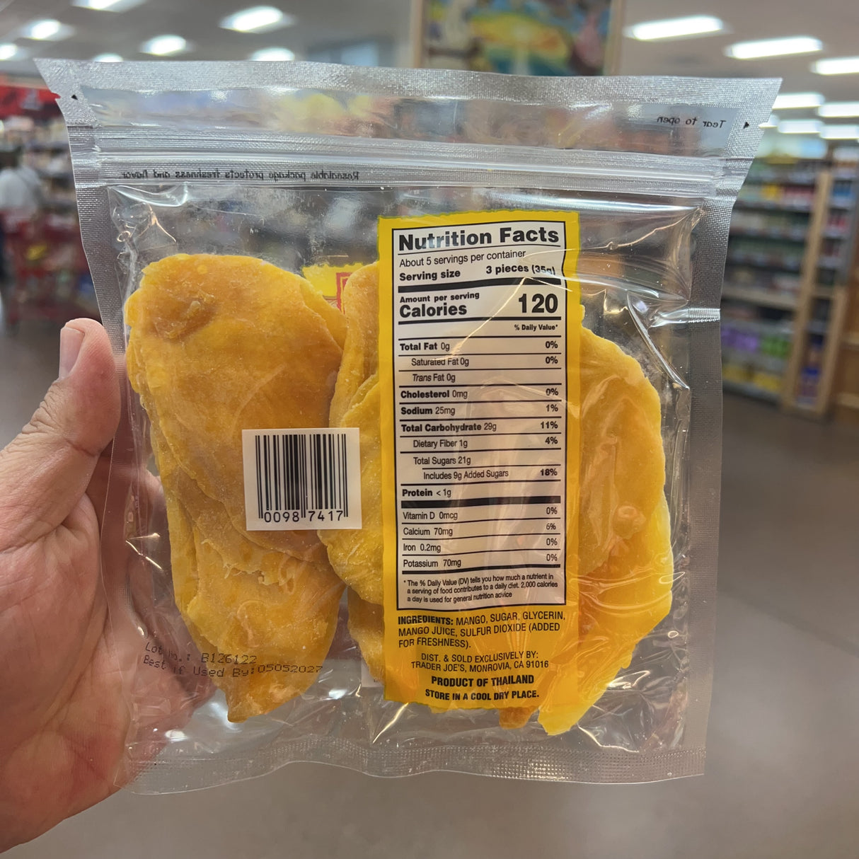 Trader Joe's Soft & Juicy Mango Dried Fruit 6 oz