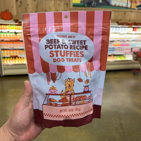 Trader Joe's Beef & Sweet Potato Recipe Stuffies Dog Treats, 14 oz product image 4