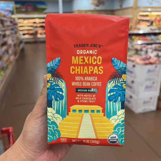 Trader Joe's Organic Mexico Chiapas Whole Bean Coffee, 13 oz