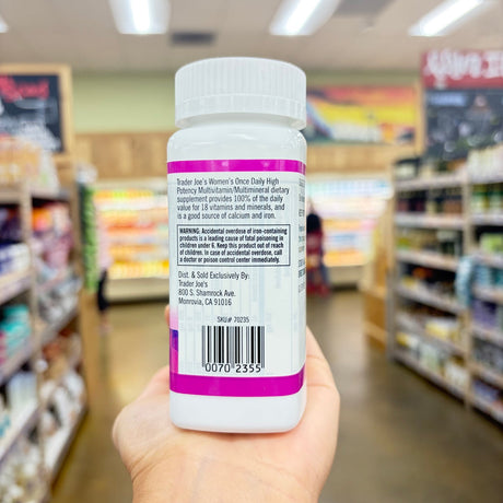 Trader Joe's Women's Once Daily High Potency Multivitamin Multimineral 60 Tablets product image 3
