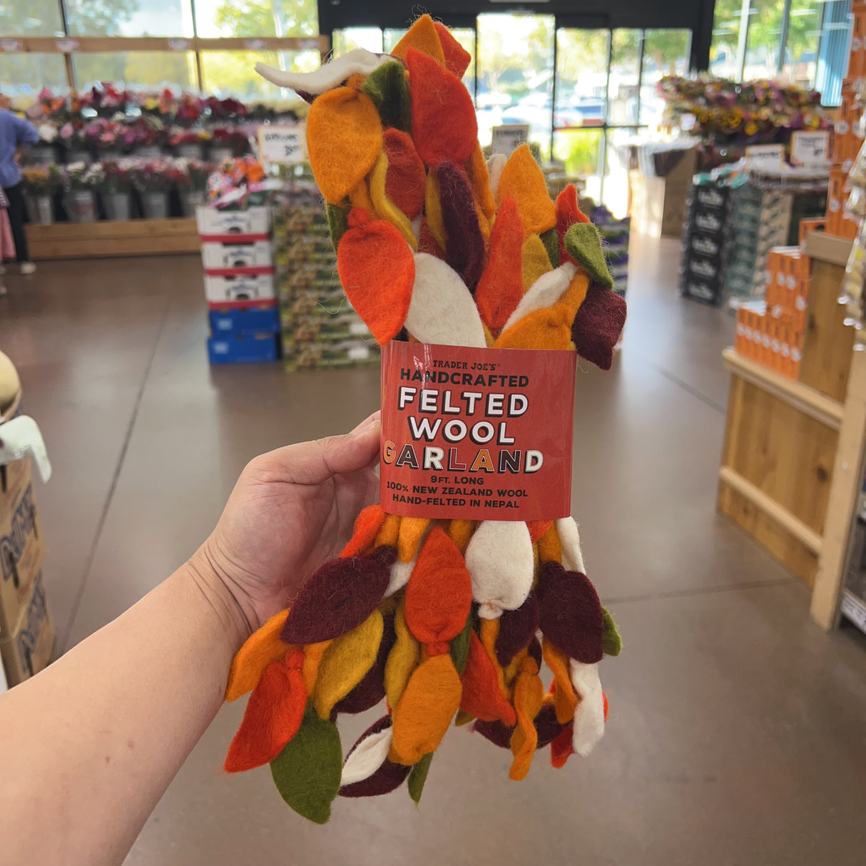 Trader Joe's Handcrafted Felted Wool Garland, 9 ft product image 7