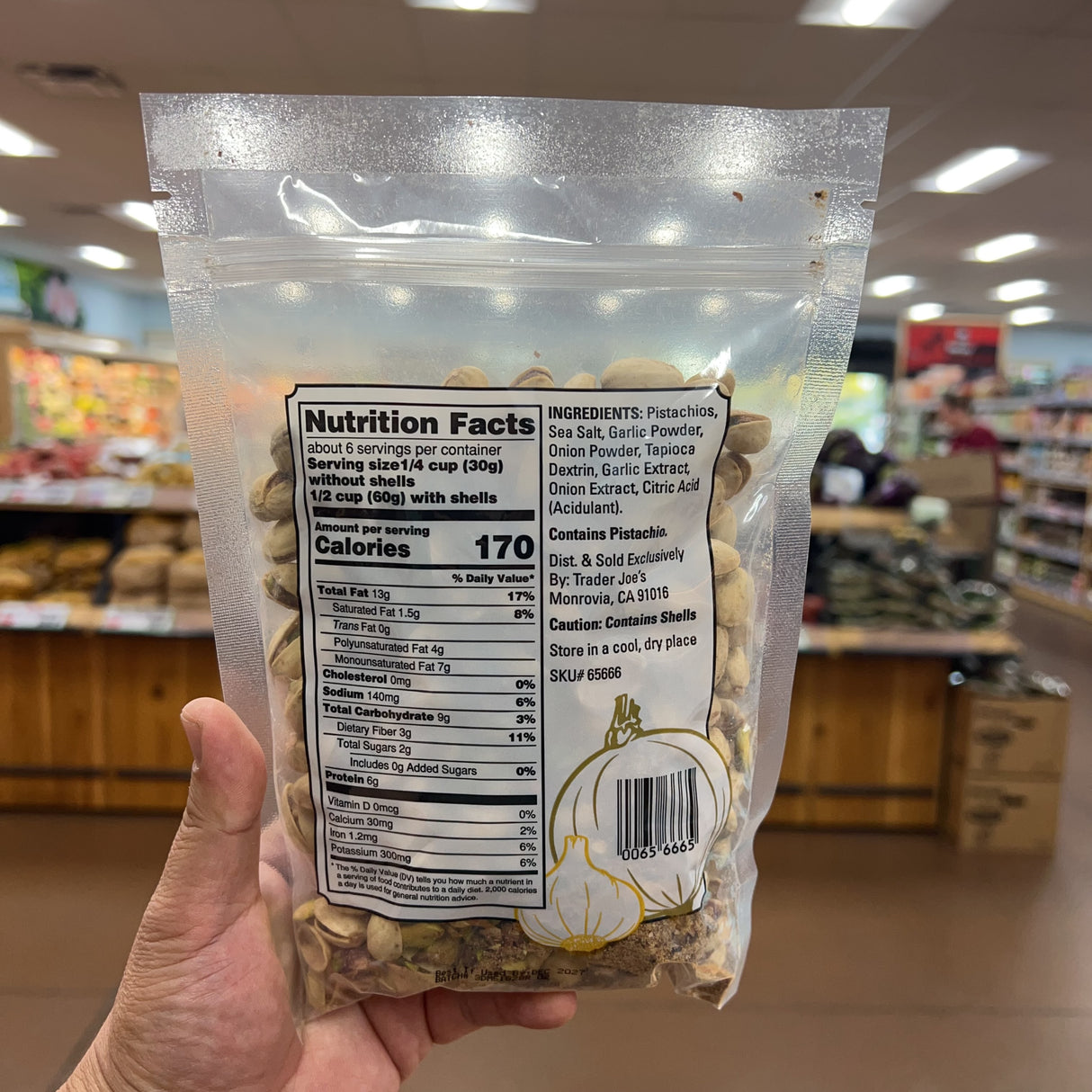 Trader Joe's Garlic and Onion Pistachios 13 oz