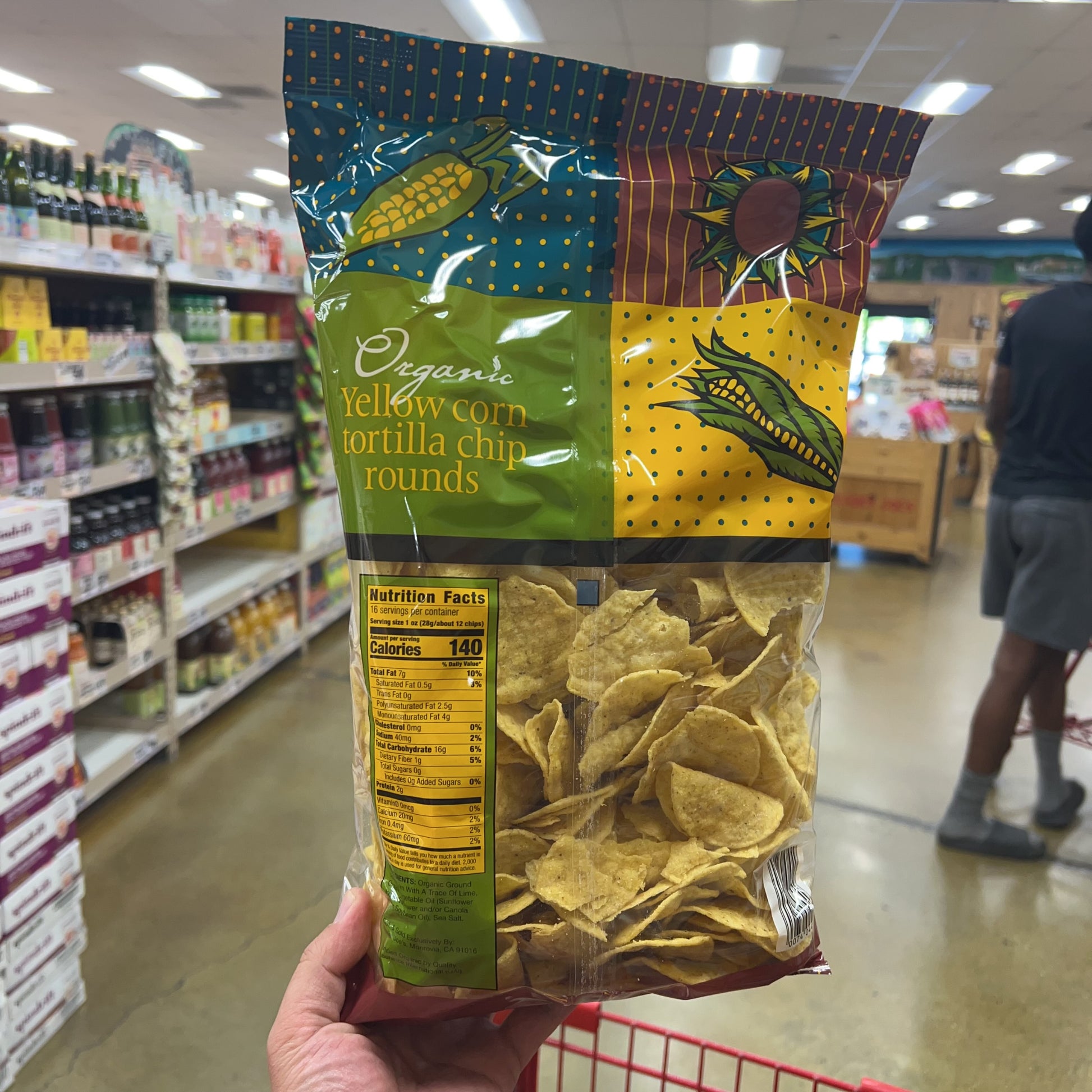 Trader Joe's Organic Tortilla Chips 16 oz (1 lb) — Yellow, Blue & White Corn product image 5