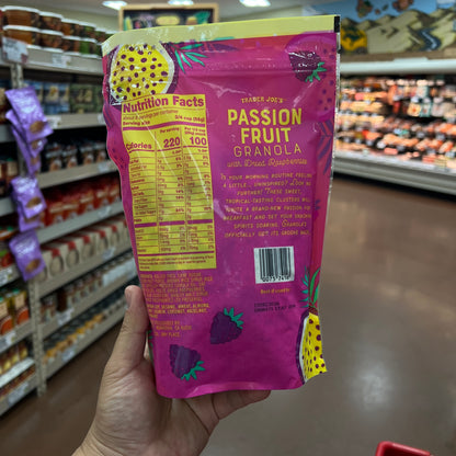 Trader Joe's Passion Fruit Granola with Dried Raspberries 