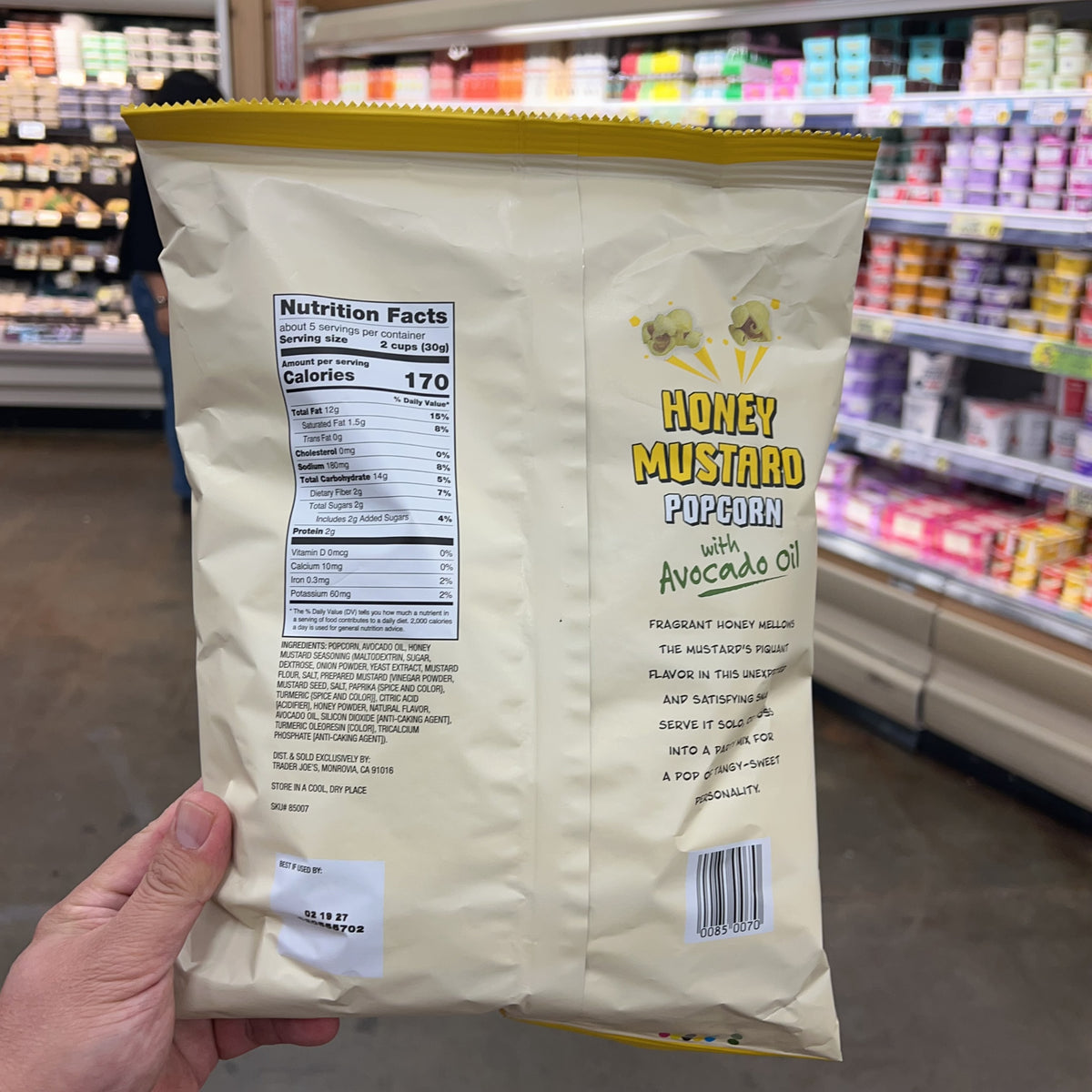 Trader Joe's Honey Mustard Popcorn with Avocado Oil, 5 oz