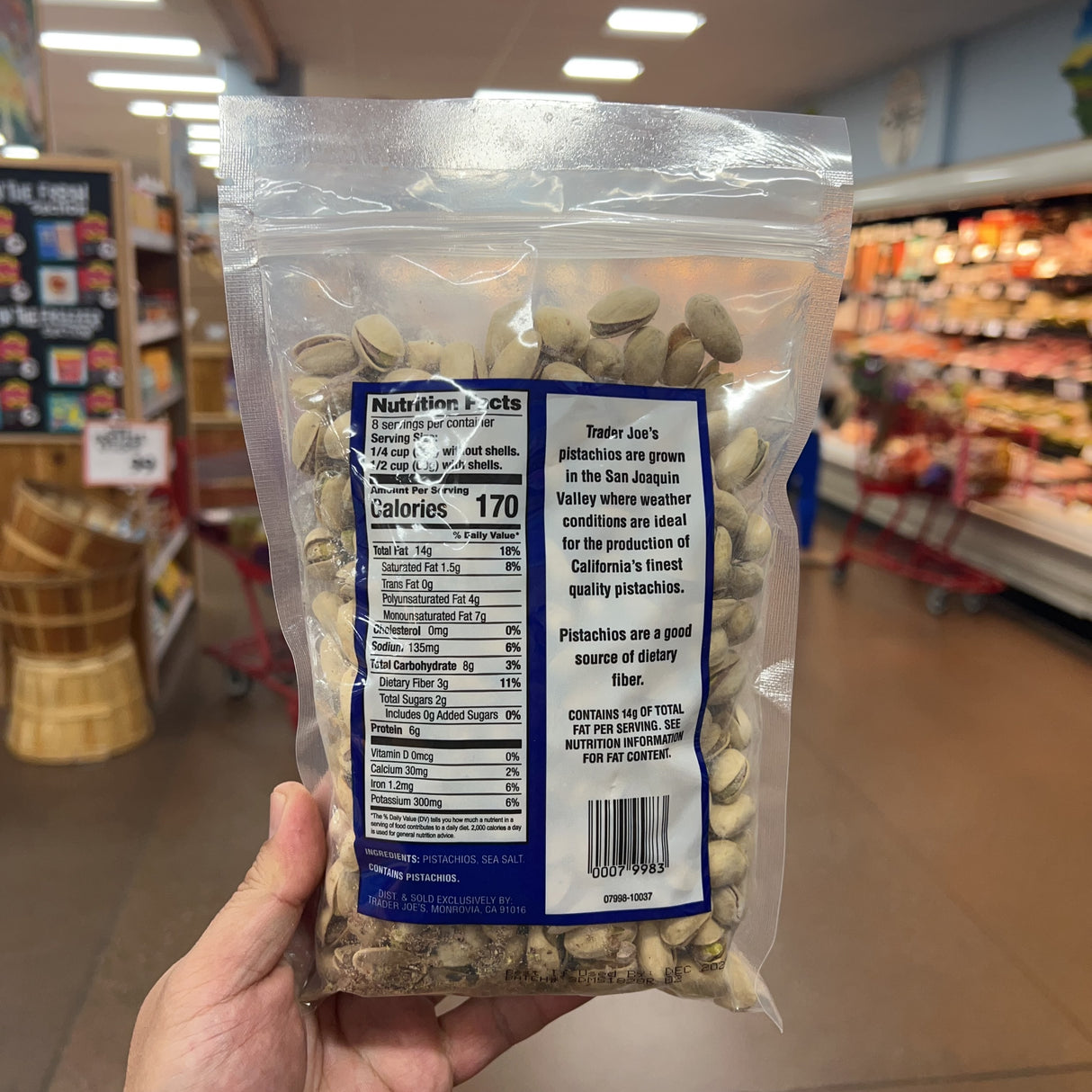 Trader Joe's Dry Roasted & Salted Pistachios 16 oz