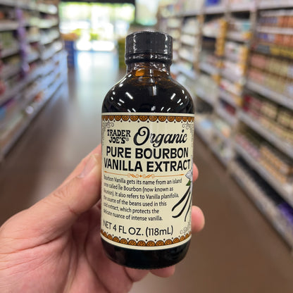 Trader Joe's Organic Pure Bourbon Vanilla Extract USDA Organic 4 fl oz (118mL)
