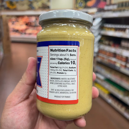 Trader Joe's Dijon Mustard with White Wine Product of France 13 oz