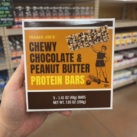 Trader Joe's Chewy Chocolate & Peanut Butter Protein Bars 5 Pack 7.05 oz product image 4