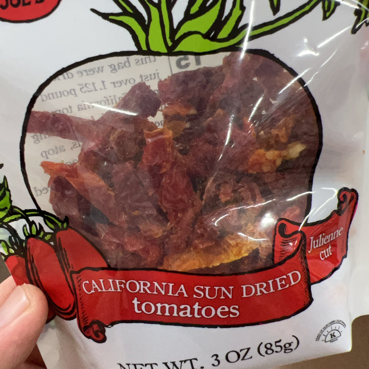 Trader Joe's California Sun Dried Tomatoes Julienne Cut 3 oz