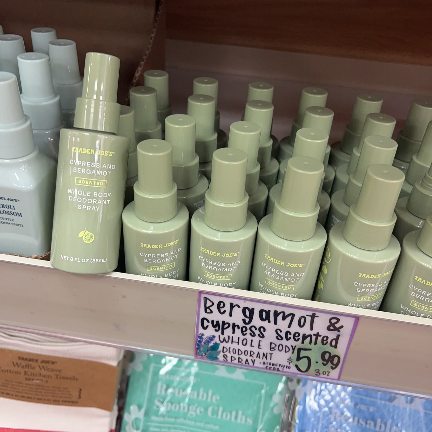 Trader Joe's Cypress and Bergamot Scented Whole Body Deodorant Spray