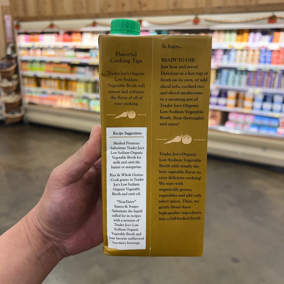 Trader Joe's Organic Low Sodium Vegetable Broth 32 fl oz — product image 3