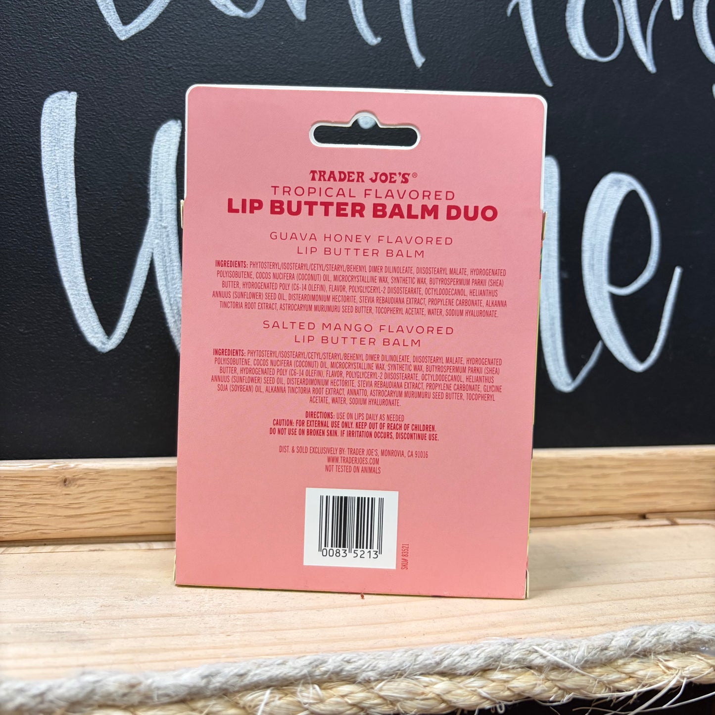 Trader Joe's Tropical Flavored Lip Butter Balm Duo 00835213