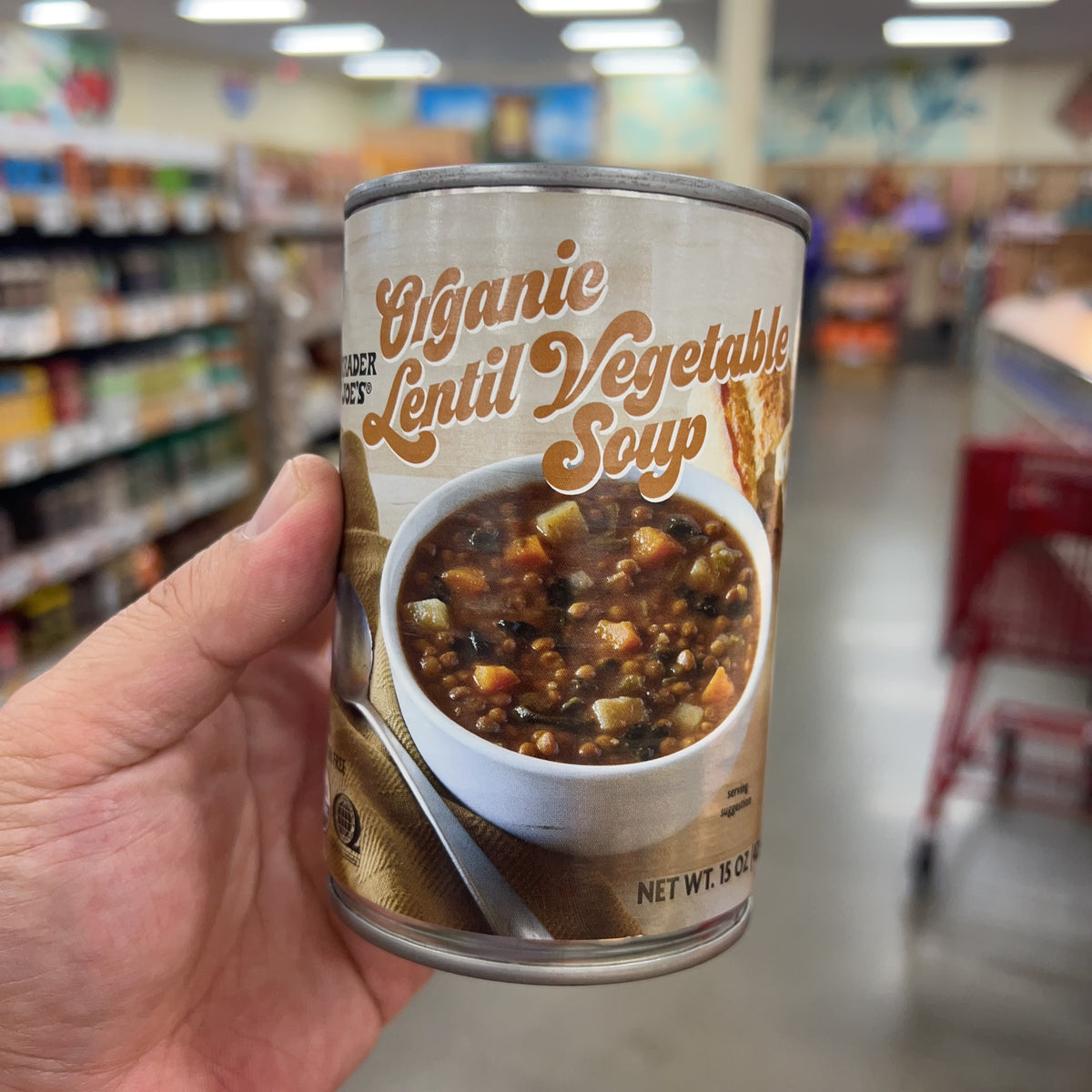 Trader Joe's Organic Lentil Vegetable Soup, 15 oz product image 2
