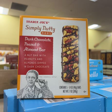 Trader Joe’s Simply Nutty Dark Chocolate Peanut & Almond Bars 5 Pack 7 oz product image 5
