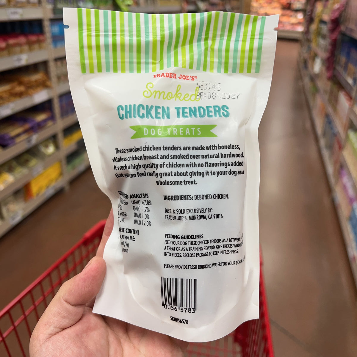 Trader Joe's Smoked Chicken Tenders Dog Treats — alternate package view