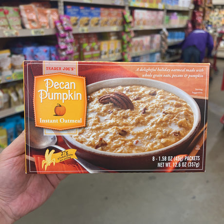 Trader Joe's Pecan Pumpkin Instant Oatmeal 8 Packets 12.6 oz – package detail view 2