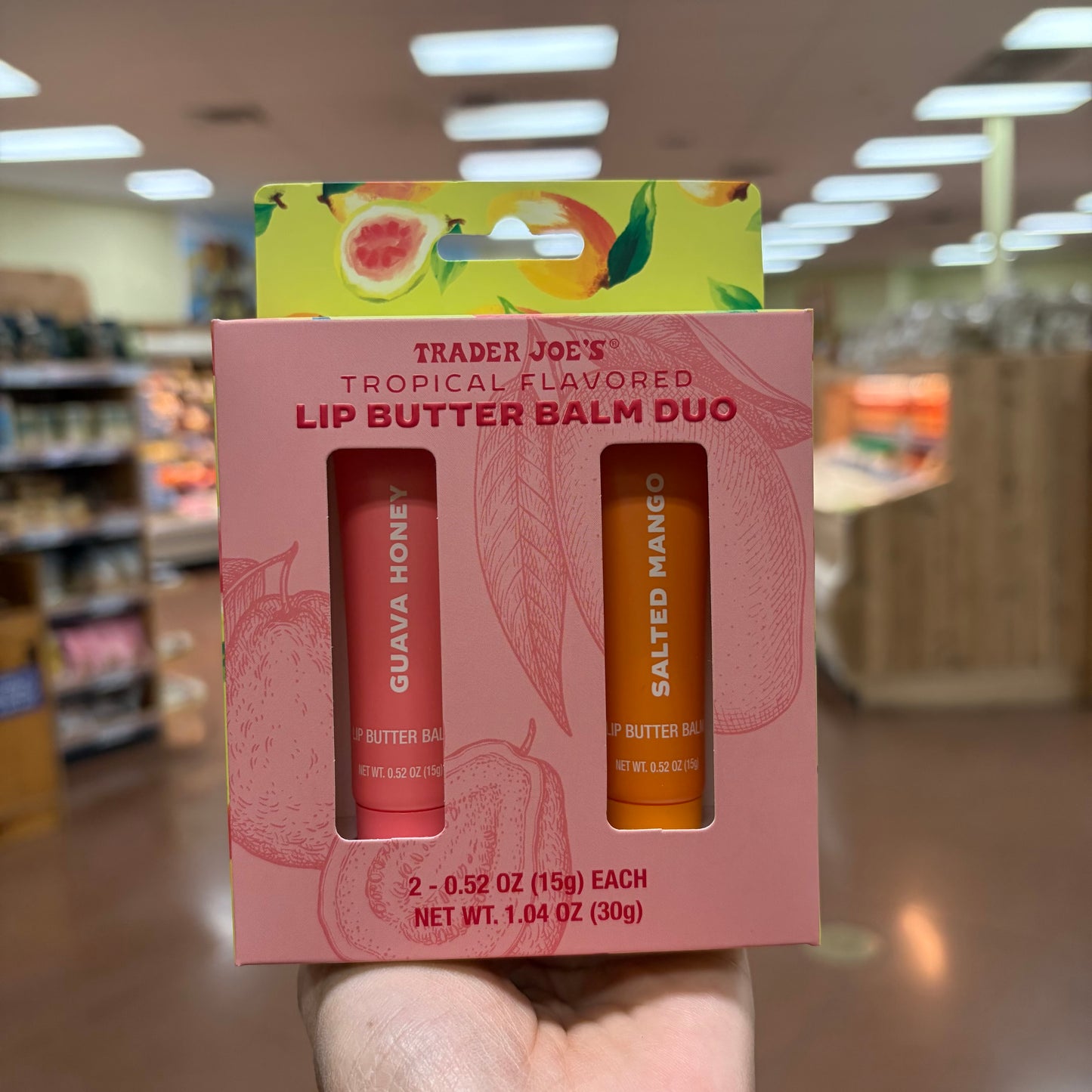 Trader Joe's Tropical Flavored Lip Butter Balm Duo