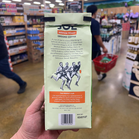Trader Joe's Decaf Joe Medium Roast Ground Coffee 100% Arabica 14 oz