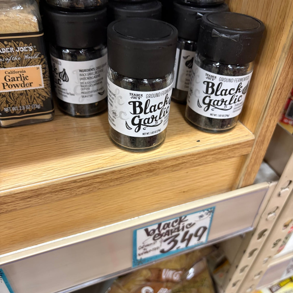 Trader Joe's Ground Fermented Black Garlic Seasoning 1.02 oz (29g) | Kosher | Product of South Africa