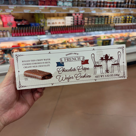 Trader Joe's French Chocolate Crepe Wafer Cookies 3.52 oz – product package