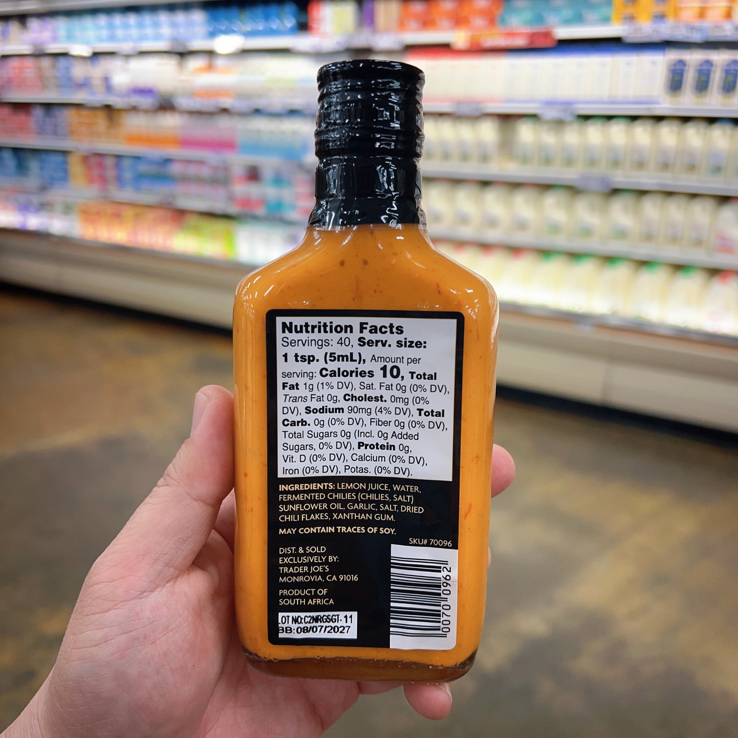 Trader Joe's Peri-Peri Sauce 6.76oz South African Style Fermented Chili Peri-Peri Sauce with Garlic & Lemon for Grilling, Marinating & Dipping