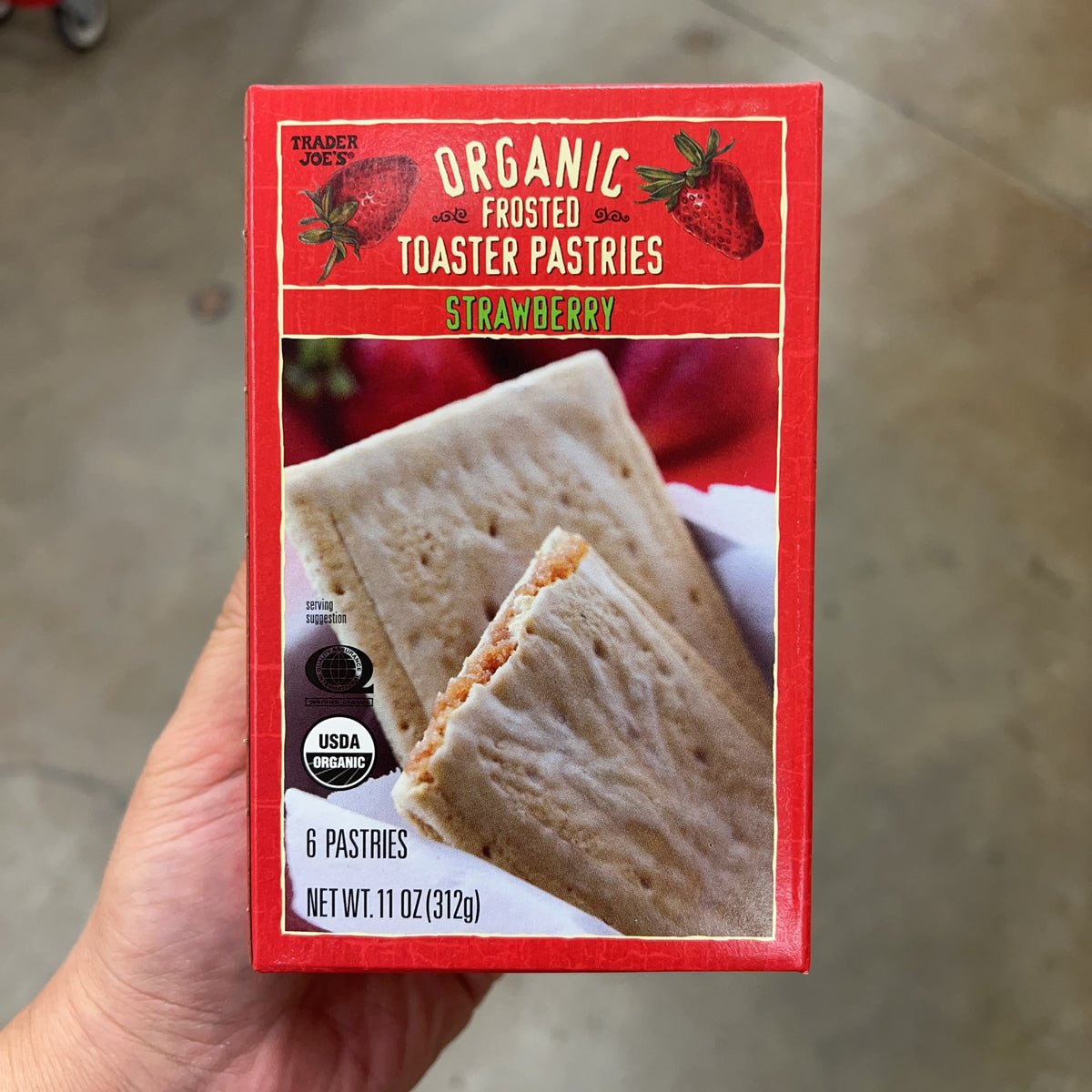 Trader Joe's Organic Frosted Toaster Pastries Strawberry 11 oz