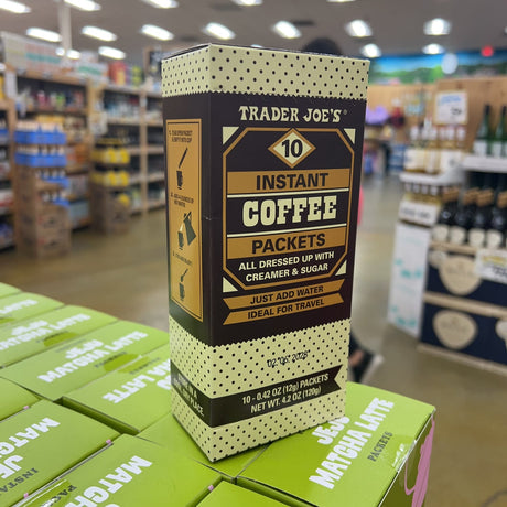 Trader Joe's Instant Coffee Packets with Creamer & Sugar 10 Count