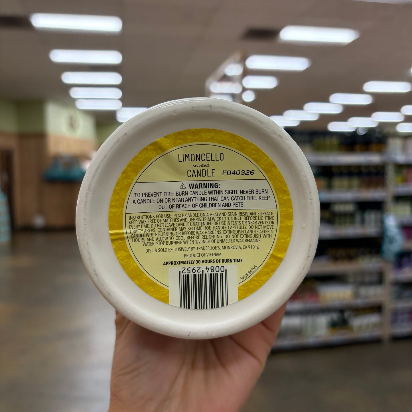 Trader Joe's Limoncello Scented Candle, 9 oz (255g)